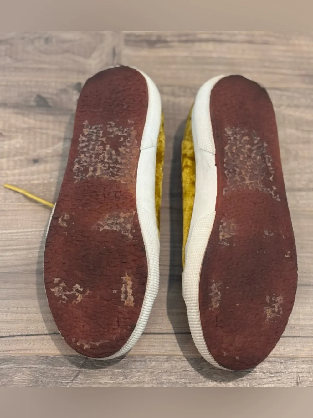 Superga 2750 Crushed Velvet Sneakers – Mustard Yellow – Size 5.5 - Picture 6 of 6